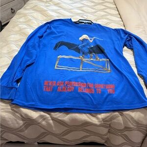 Beyoncé Cowboy Carter Tour Merch- Blue Long Sleeve Tee- XL